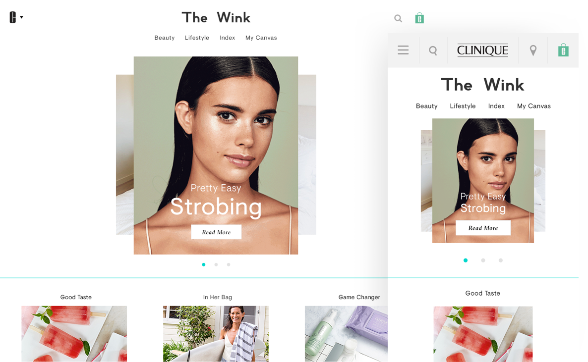The Wink by Clinique Homepage Desktop and Mobile