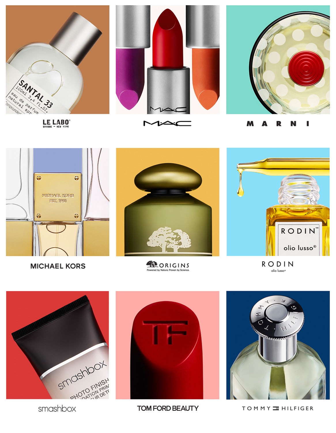 Estée Lauder Companies website brands landing page