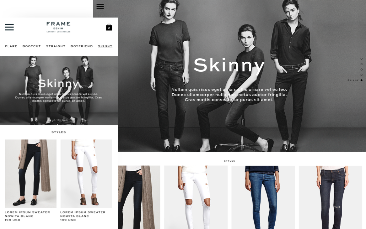 Frame Denim website Denim Fit Guide